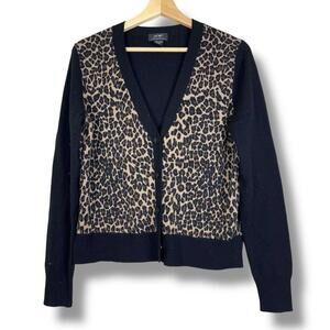 Vintage LL Bean Wool freeport Maine Made in USA Cardigan Sweater Med Cream